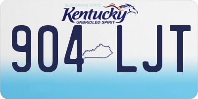 KY license plate 904LJT