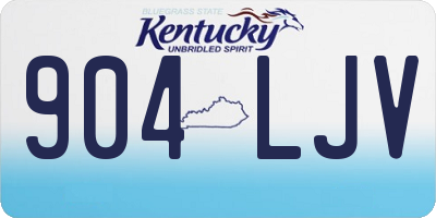 KY license plate 904LJV