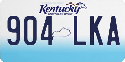 KY license plate 904LKA
