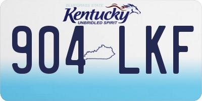 KY license plate 904LKF