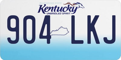 KY license plate 904LKJ
