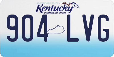 KY license plate 904LVG