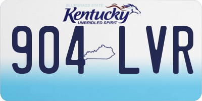 KY license plate 904LVR