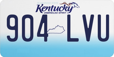 KY license plate 904LVU
