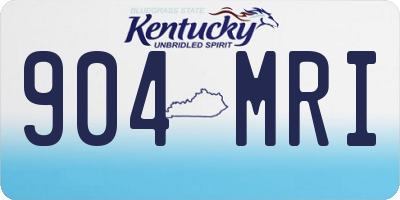 KY license plate 904MRI