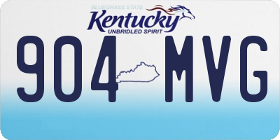 KY license plate 904MVG