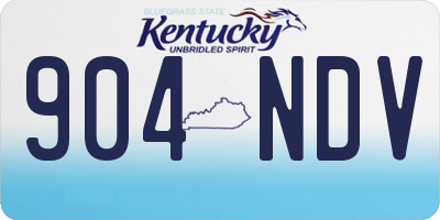 KY license plate 904NDV