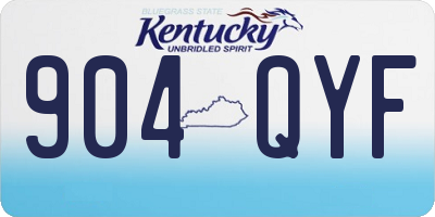 KY license plate 904QYF