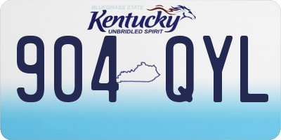 KY license plate 904QYL