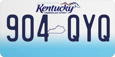 KY license plate 904QYQ