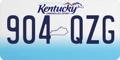 KY license plate 904QZG
