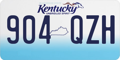 KY license plate 904QZH