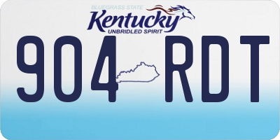 KY license plate 904RDT