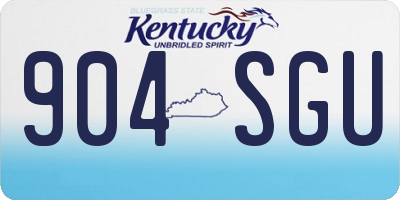 KY license plate 904SGU