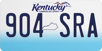 KY license plate 904SRA