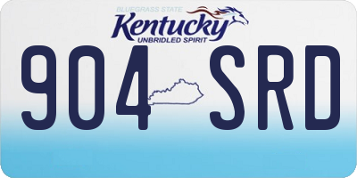 KY license plate 904SRD