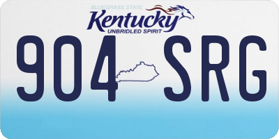 KY license plate 904SRG