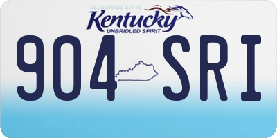 KY license plate 904SRI