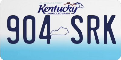 KY license plate 904SRK