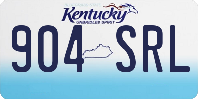 KY license plate 904SRL