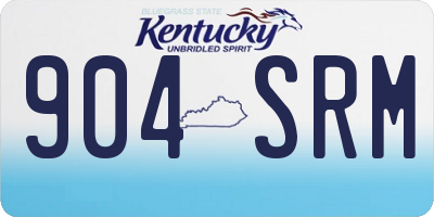 KY license plate 904SRM