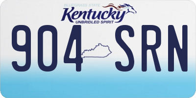 KY license plate 904SRN