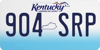 KY license plate 904SRP