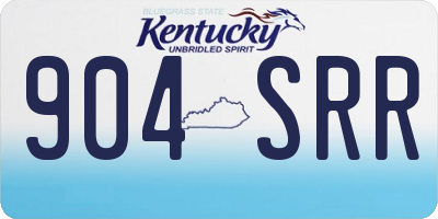 KY license plate 904SRR