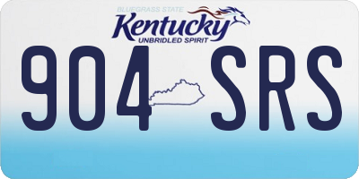 KY license plate 904SRS