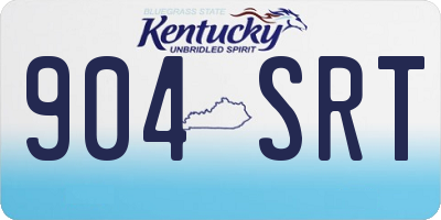 KY license plate 904SRT