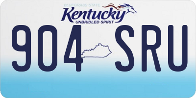 KY license plate 904SRU