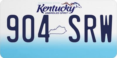 KY license plate 904SRW