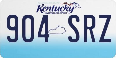 KY license plate 904SRZ