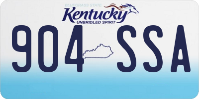 KY license plate 904SSA