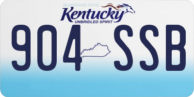 KY license plate 904SSB