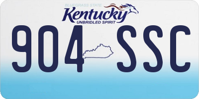 KY license plate 904SSC