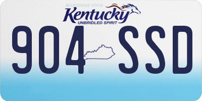 KY license plate 904SSD