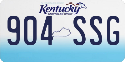KY license plate 904SSG