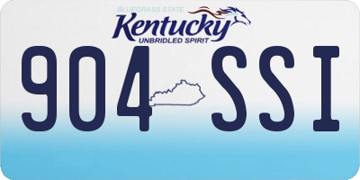 KY license plate 904SSI