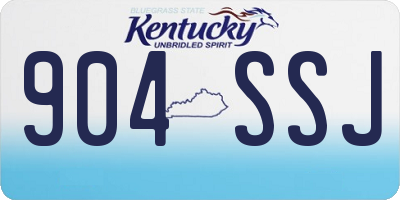KY license plate 904SSJ