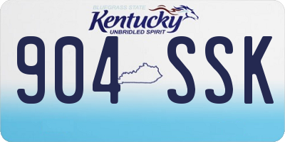 KY license plate 904SSK