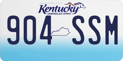 KY license plate 904SSM