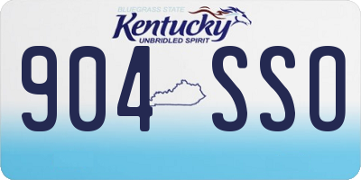 KY license plate 904SSO
