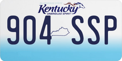 KY license plate 904SSP