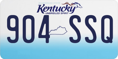 KY license plate 904SSQ