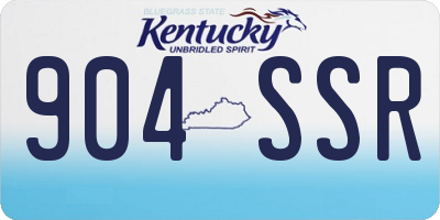 KY license plate 904SSR