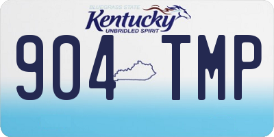KY license plate 904TMP
