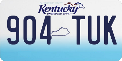 KY license plate 904TUK