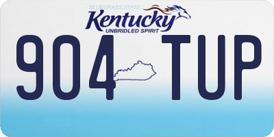 KY license plate 904TUP