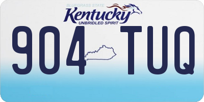 KY license plate 904TUQ